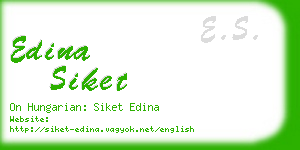 edina siket business card